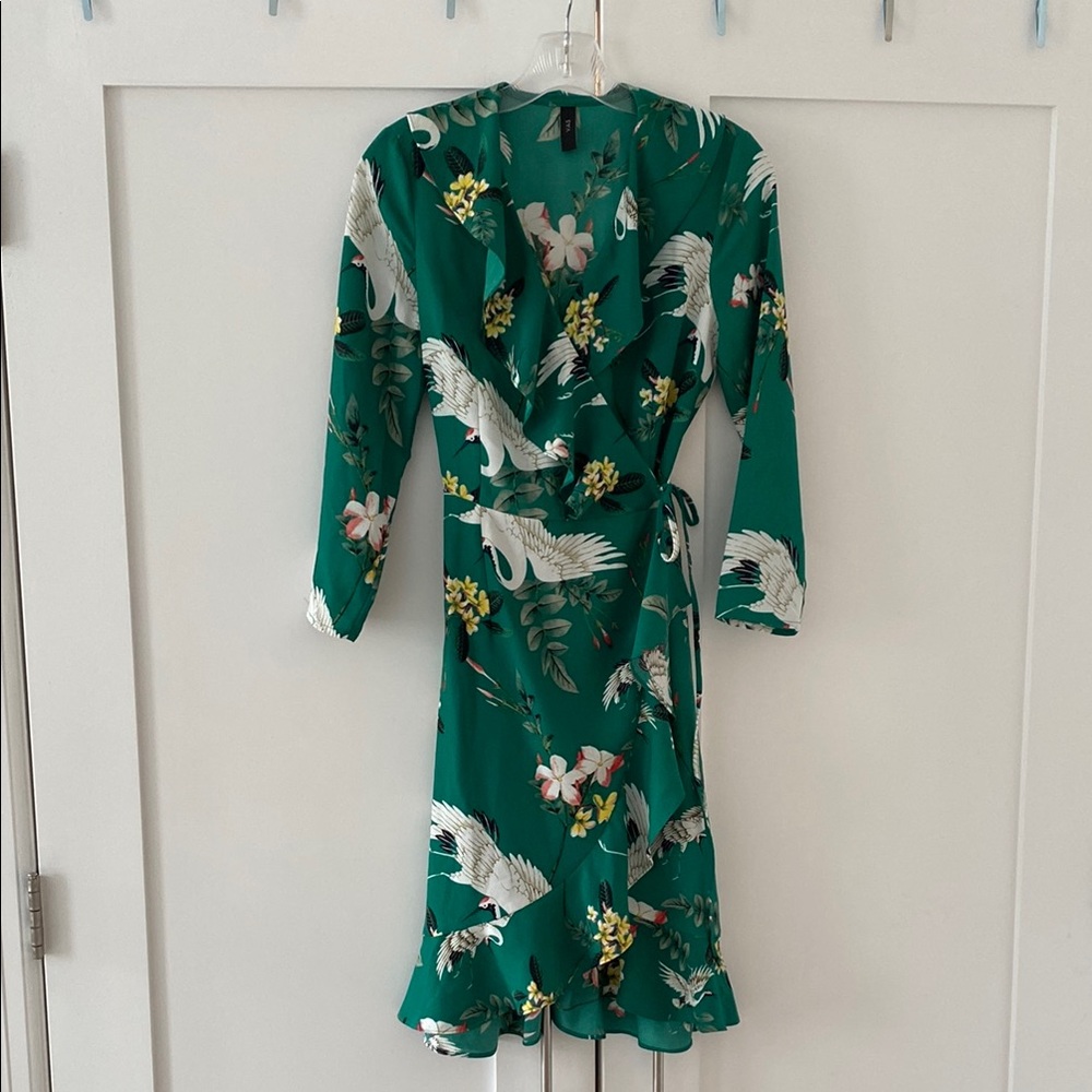 ASOS YAS brand Green Wrap Dress